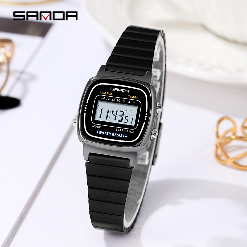 Chronograph Sport Watch - Sanda 6053 relógio eletrônico moda presentes