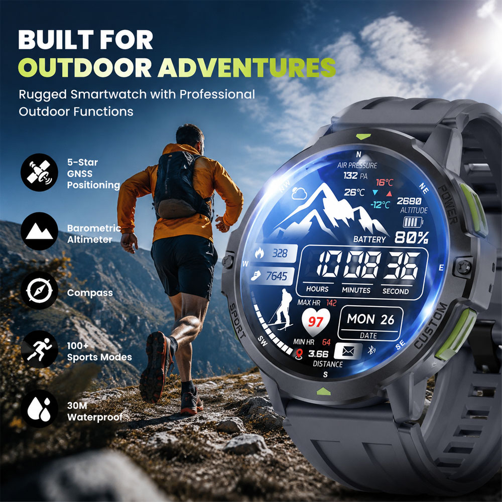 Smartwatch Timex Watches For Women - Novo Smartwatch Militar GPS 2026, À