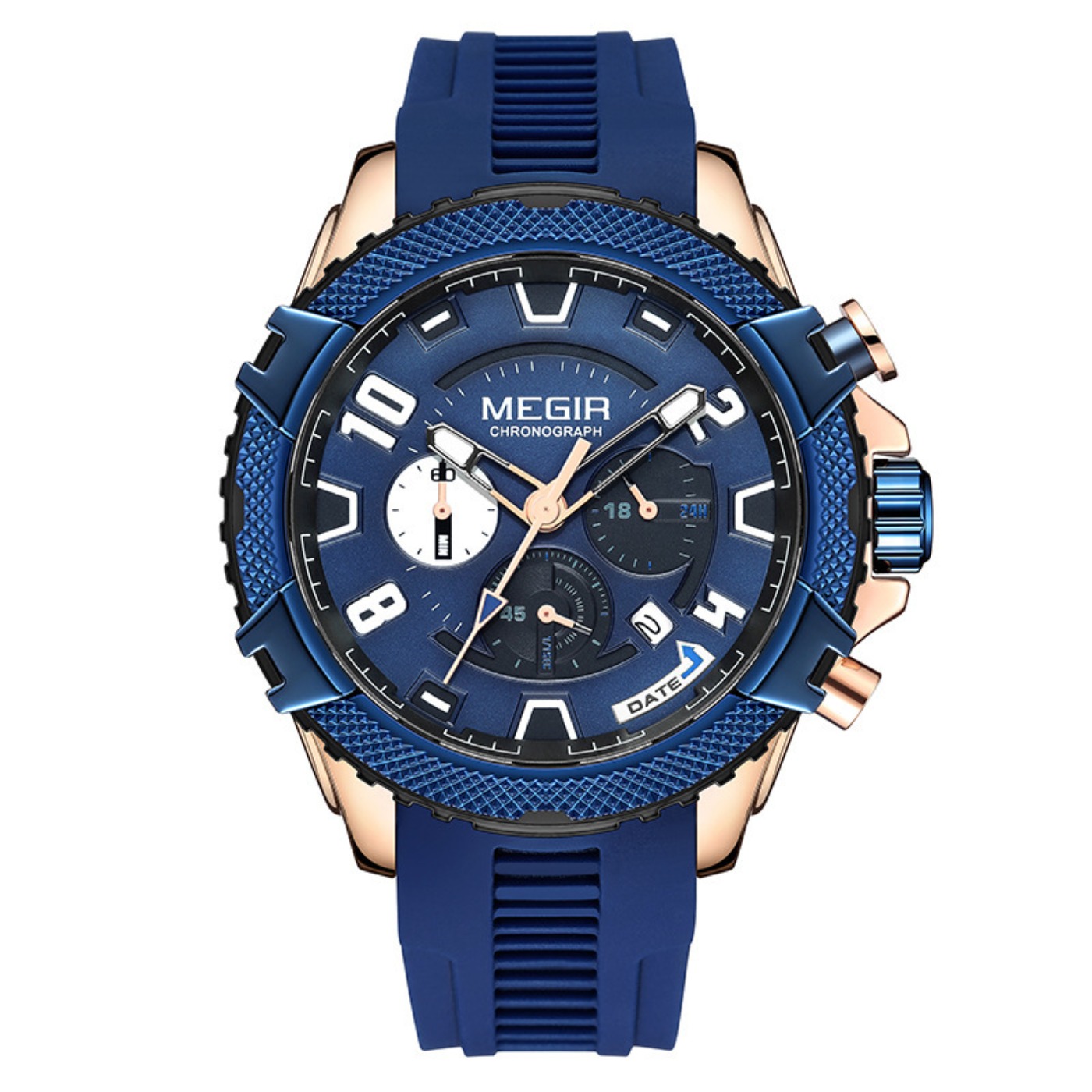 Chronograph Sport Watch - Relógio Masculino MEGIR 48MM com Cronógrafo,