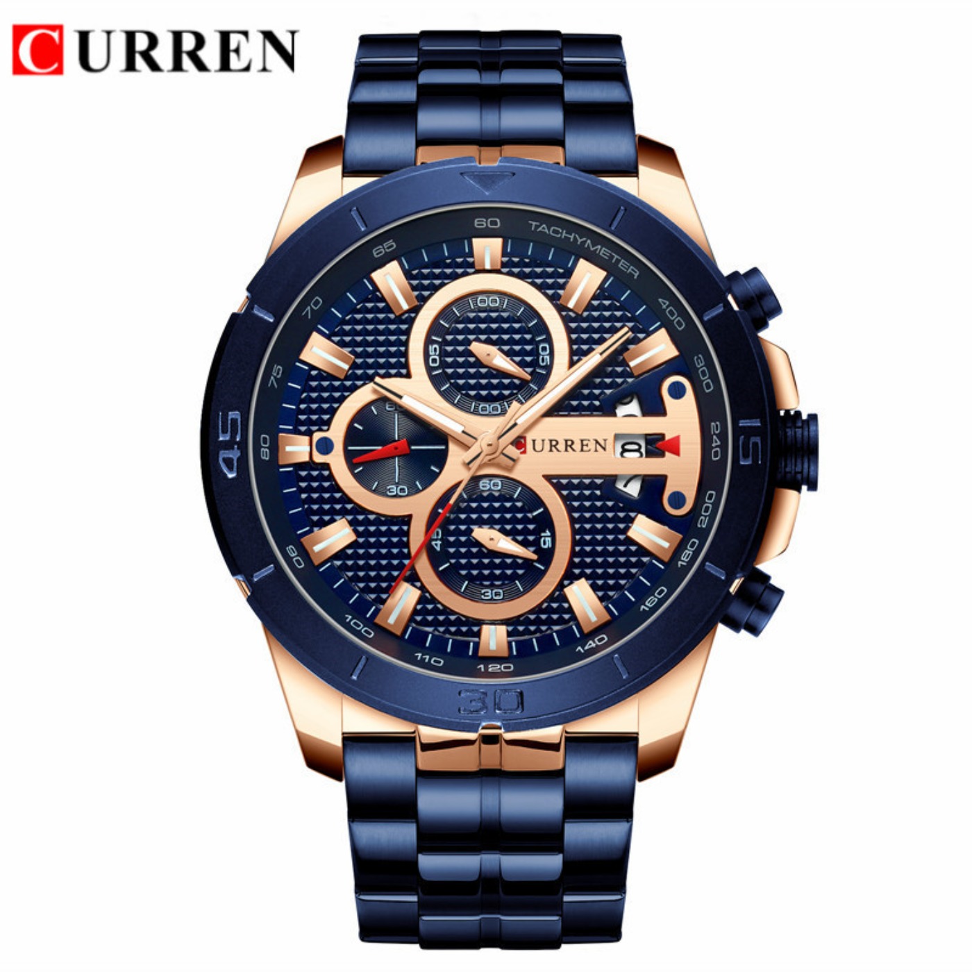 Chronograph Sport Watch - Relógio CURREN Masculino à Prova D'Água,