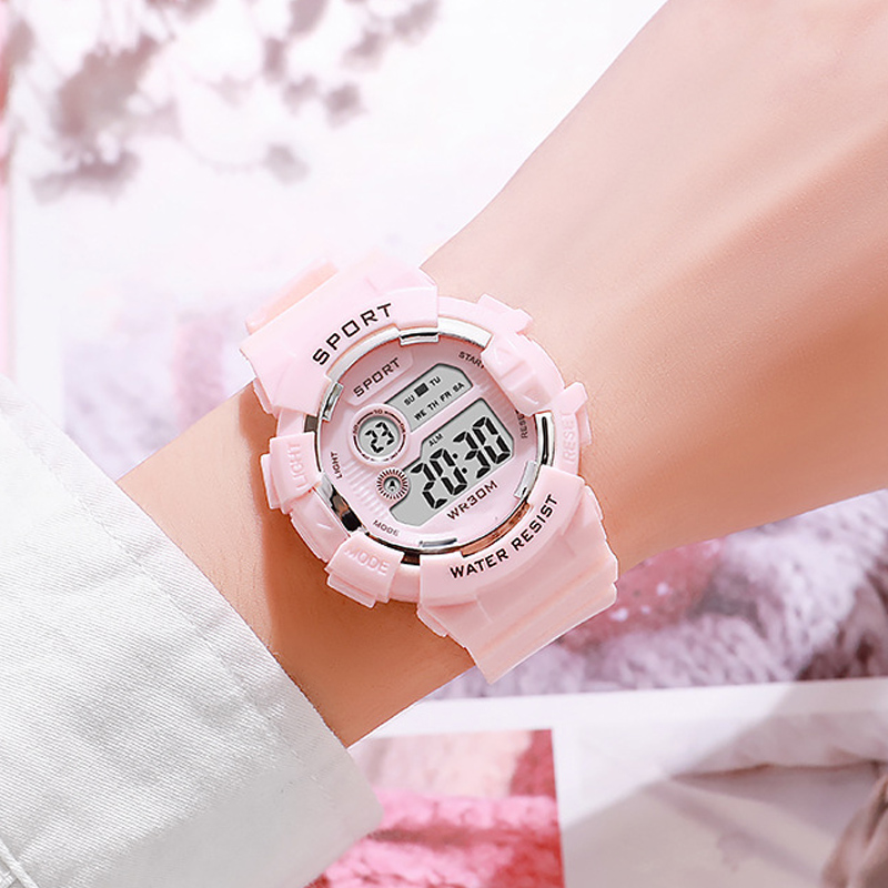 Smartwatch Digital Watches For Kids - Moda crianças relógios luminosos à prova