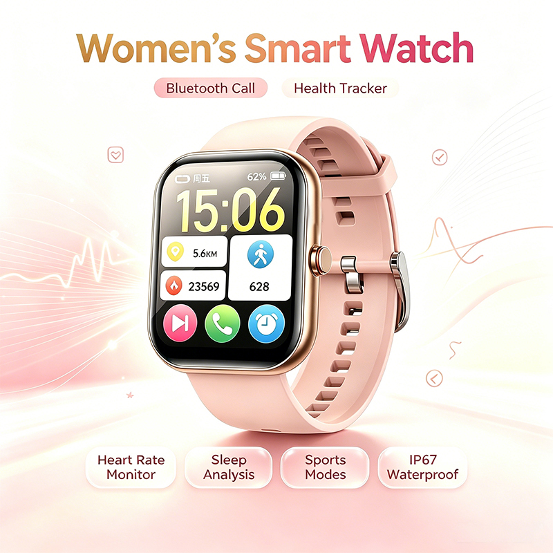 Smartwatch Ladies Watches For Women - Relógio Inteligente Feminino com Chamada BT,