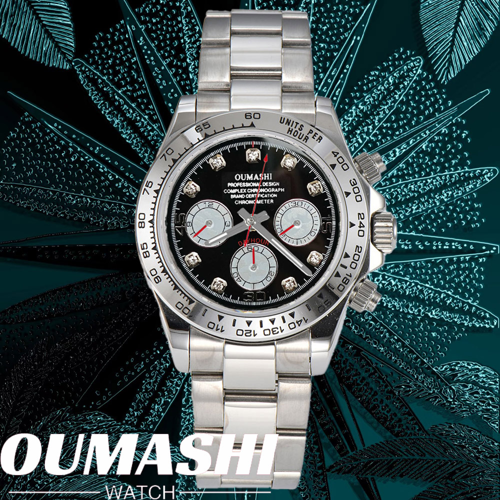 Chronograph Sport Watch - Luxo vk63 relógio 39.3mm quartzo cronógrafo