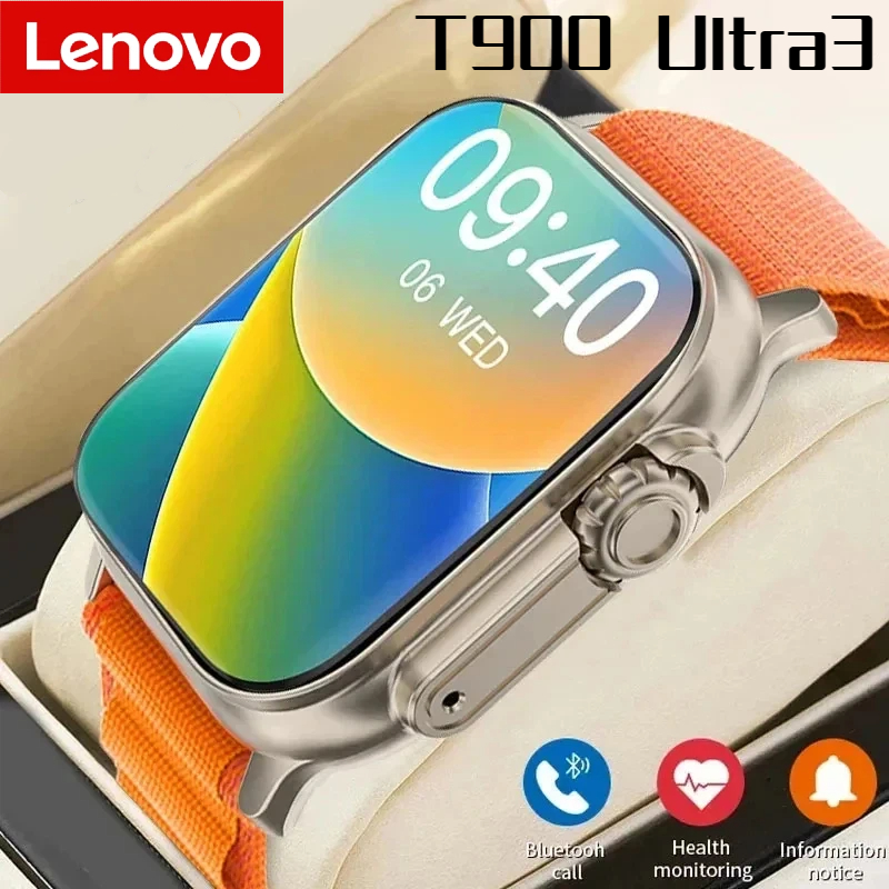 Smartwatch Watches With Bluetooth - Relógio Inteligente Lenovo T900 Ultra 3,