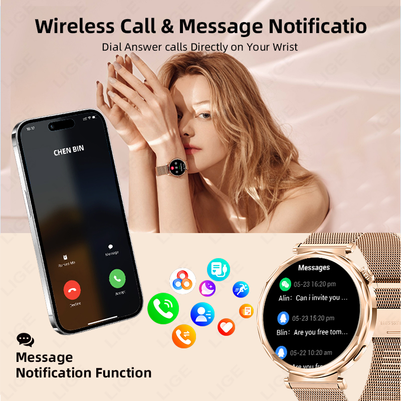 Lige 2026 novo relógio intelig - Smartwatch Ladies Watches For Women avaliação e preço