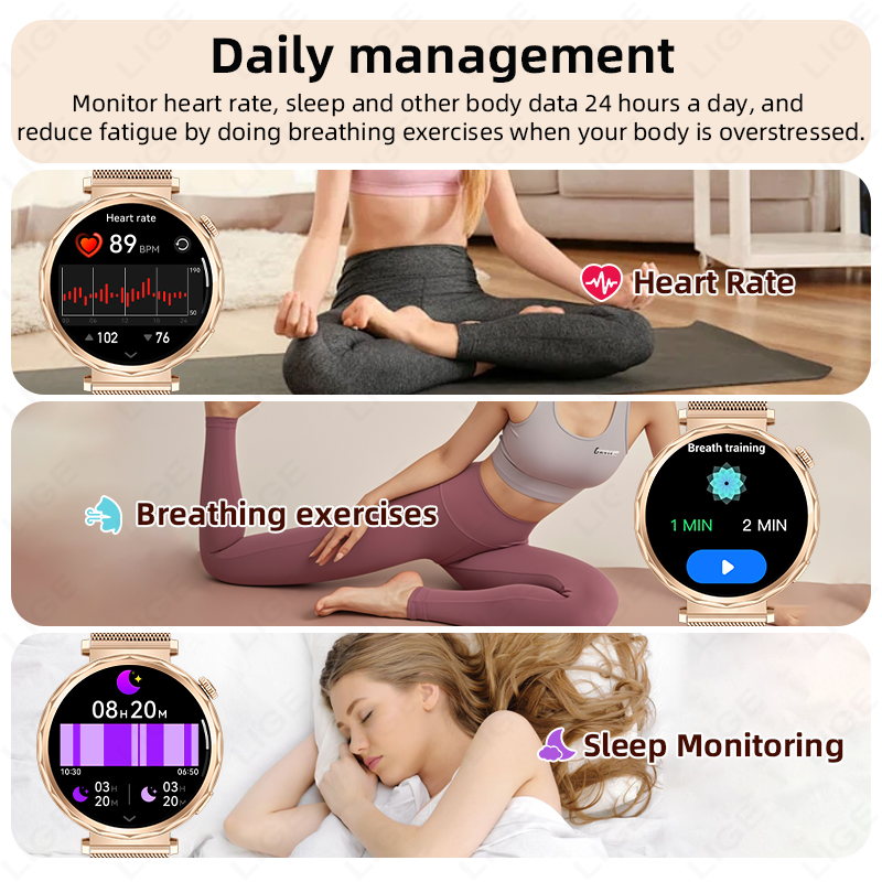 Lige 2026 novo relógio intelig - Smartwatch Ladies Watches For Women avaliação e preço