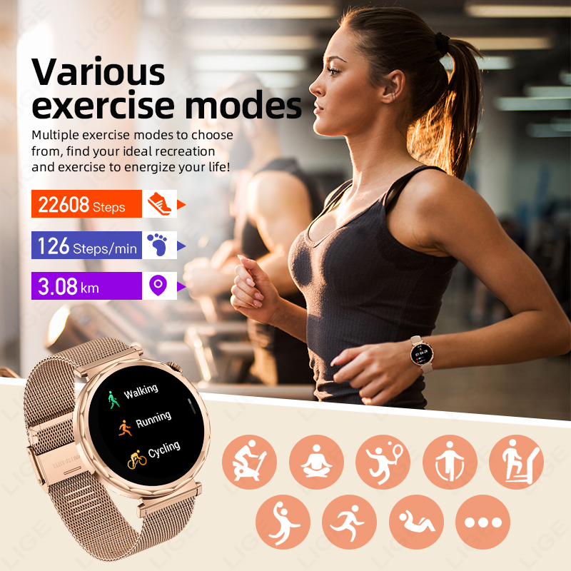 Lige 2026 novo relógio intelig - Smartwatch Ladies Watches For Women avaliação e preço