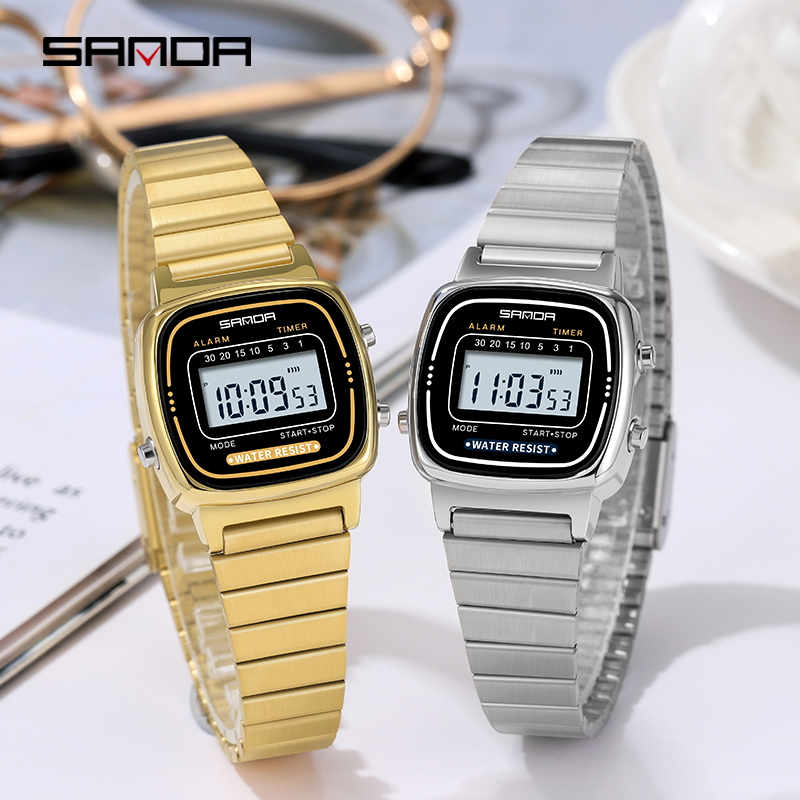 Sanda 6053 relógio eletrônico  - Chronograph Sport Watch avaliação e preço