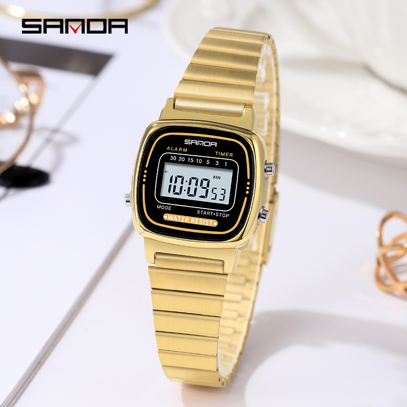 Sanda 6053 relógio eletrônico  - Chronograph Sport Watch avaliação e preço