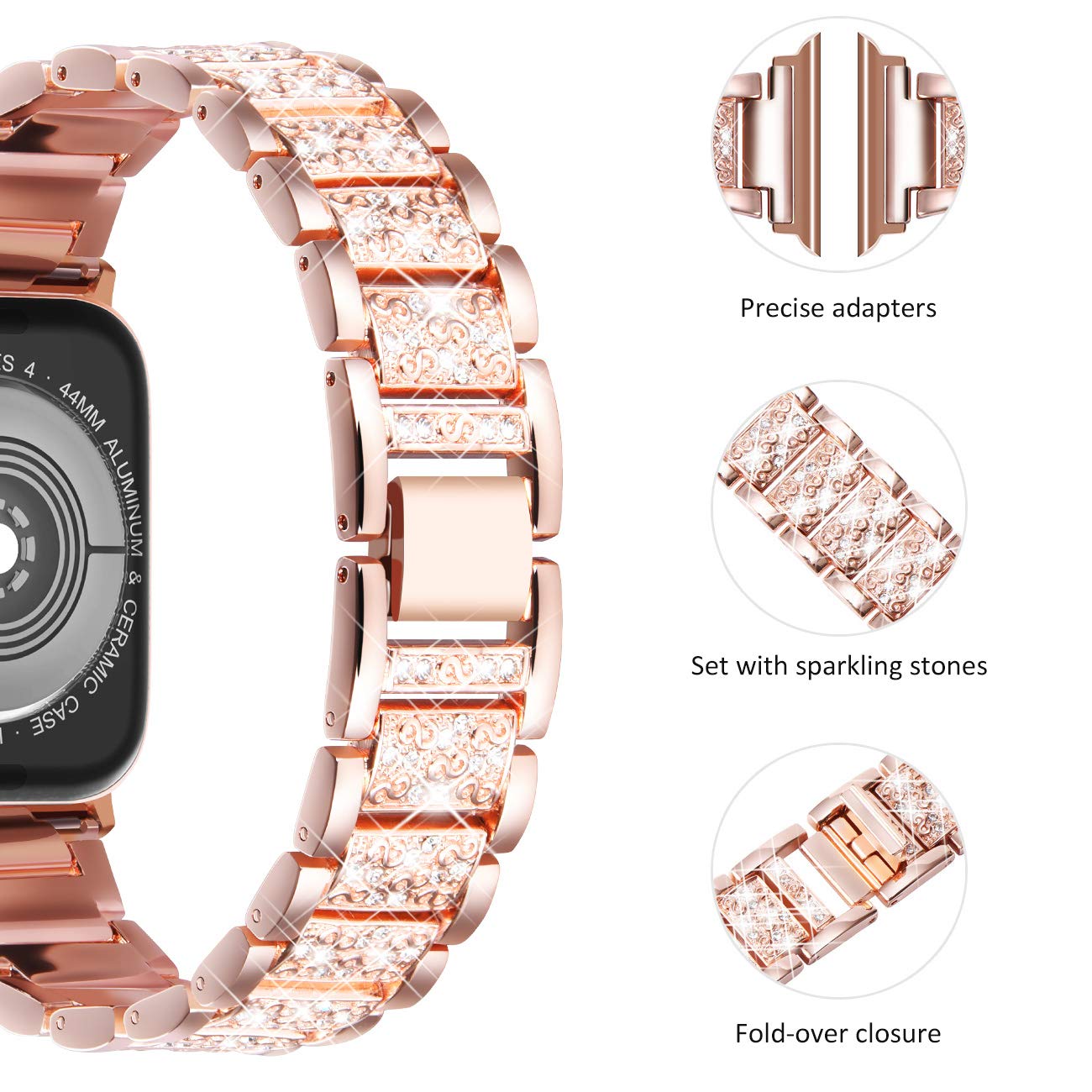 Capa + pulseira brilhante para - Iwatch Smartwatch Series 7 avaliação e preço