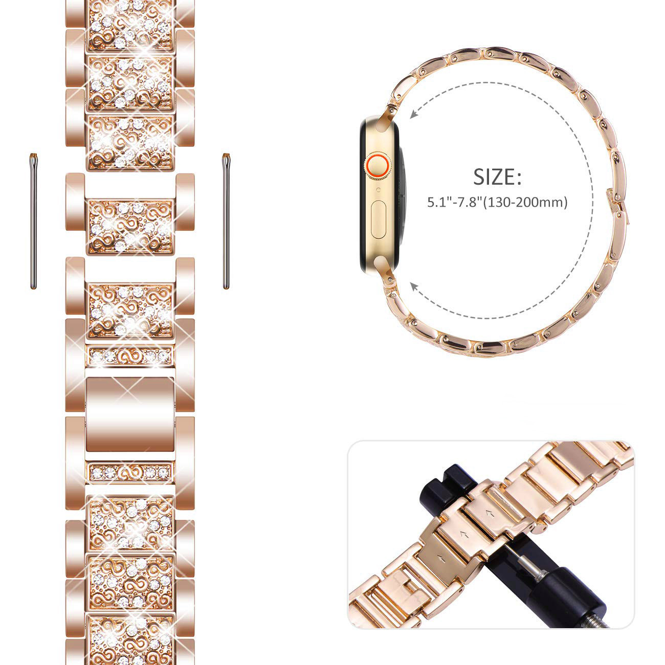 Capa + pulseira brilhante para - Iwatch Smartwatch Series 7 avaliação e preço