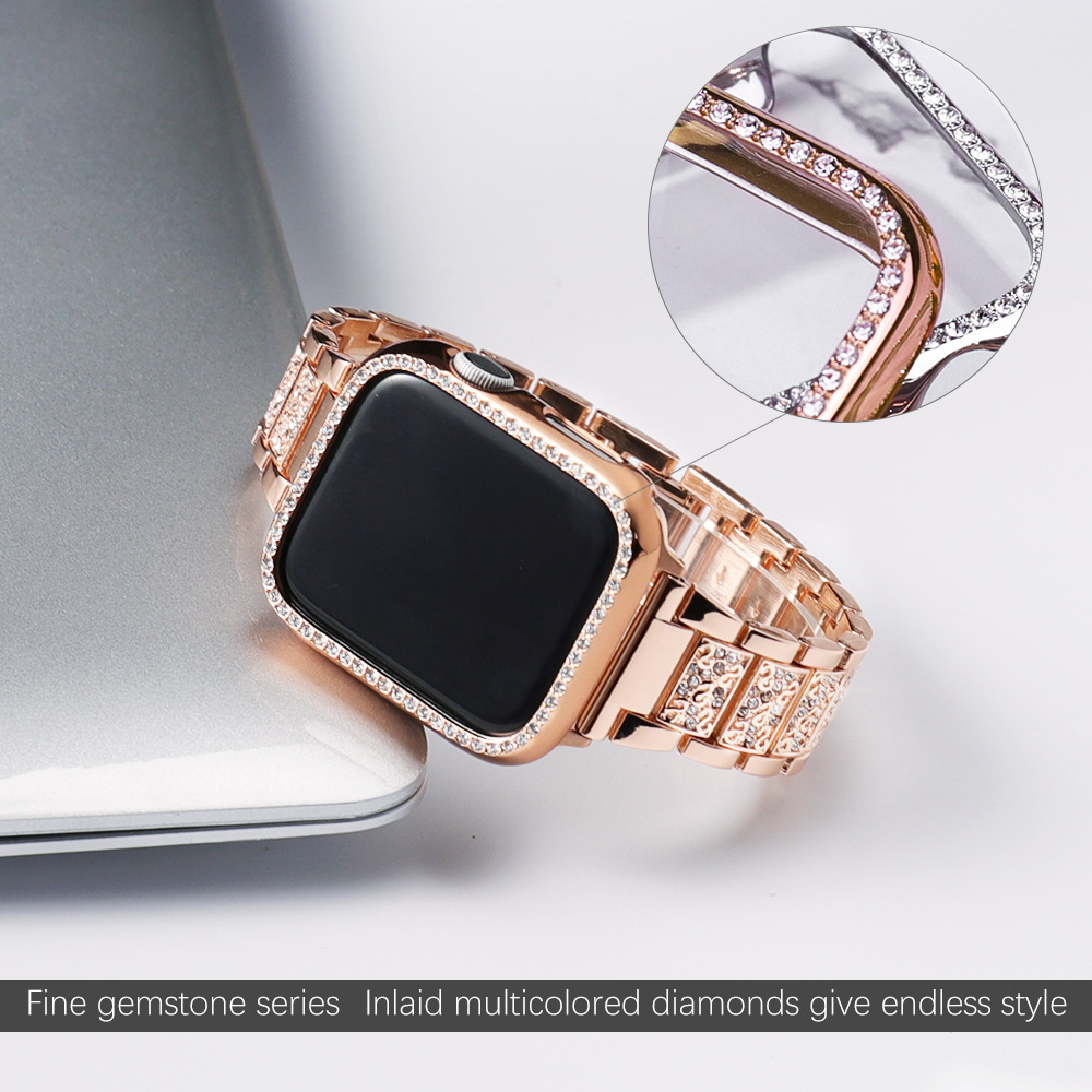 Capa + pulseira brilhante para - Iwatch Smartwatch Series 7 avaliação e preço