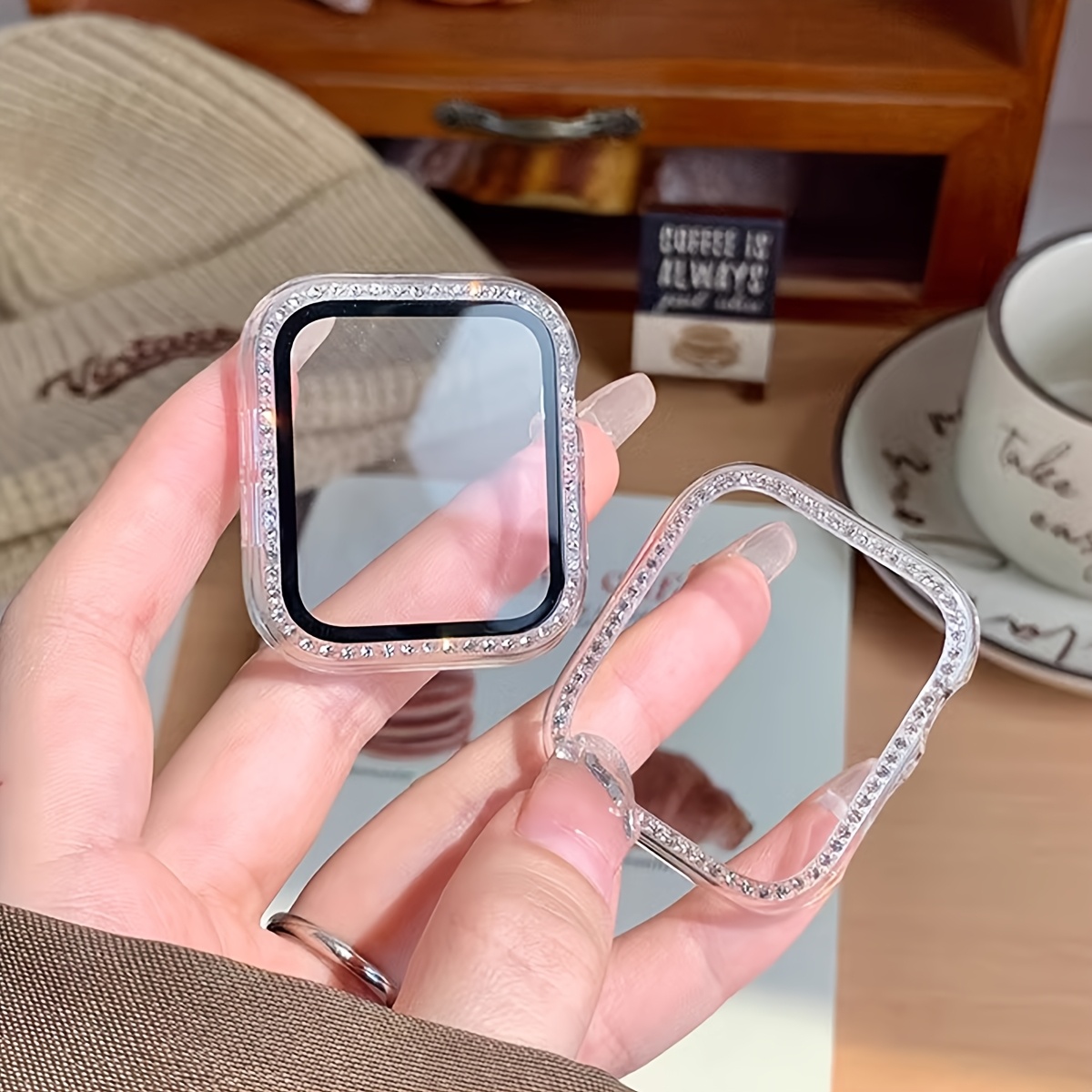 Capa de vidro + diamante para  - Iwatch Smartwatch Series 7 avaliação e preço
