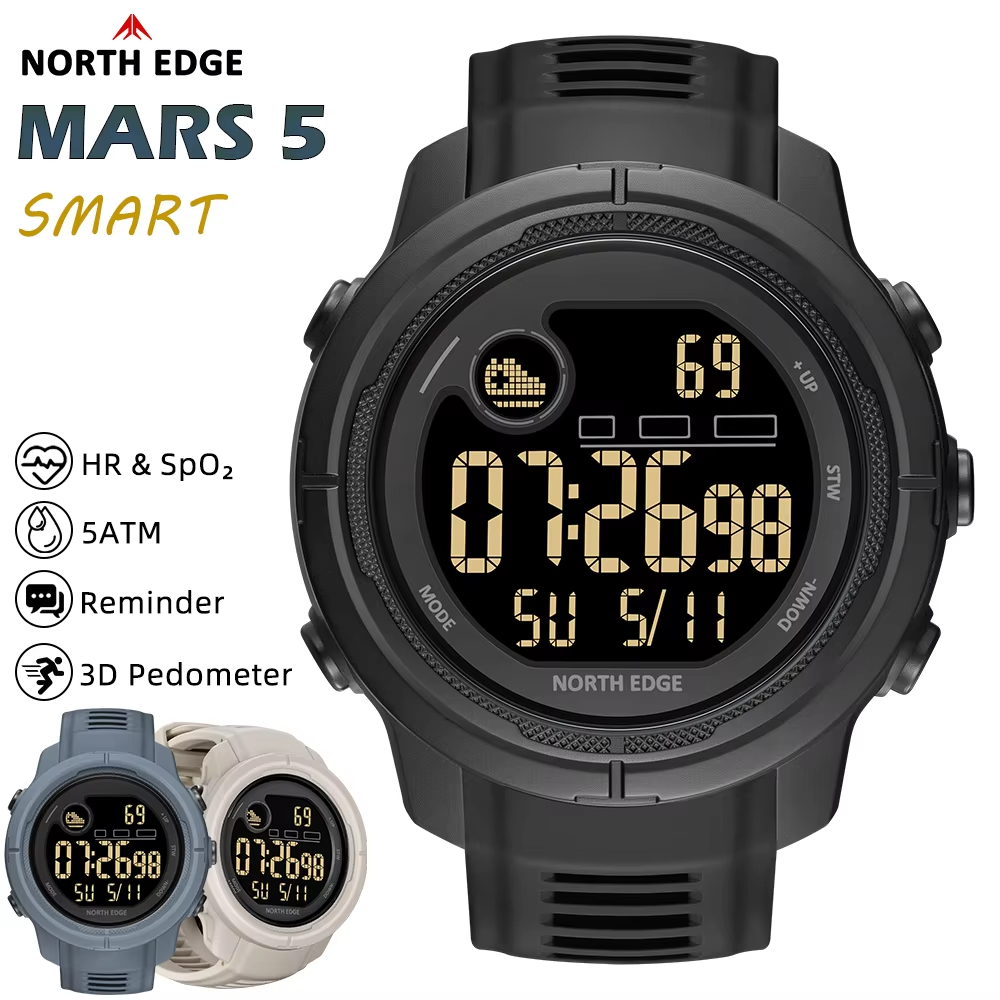 North edge novo mars 5 relógio - Smartwatch Digital Watches For Men avaliação e preço