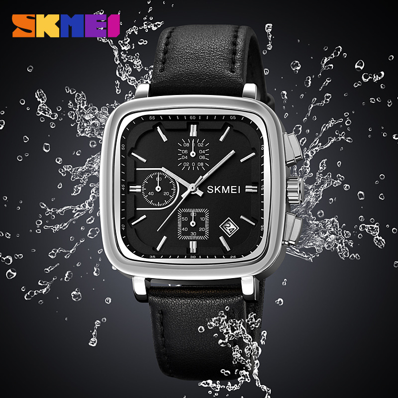 Relógio Masculino Quadrado de  - Leather Watch Strap avaliação e preço