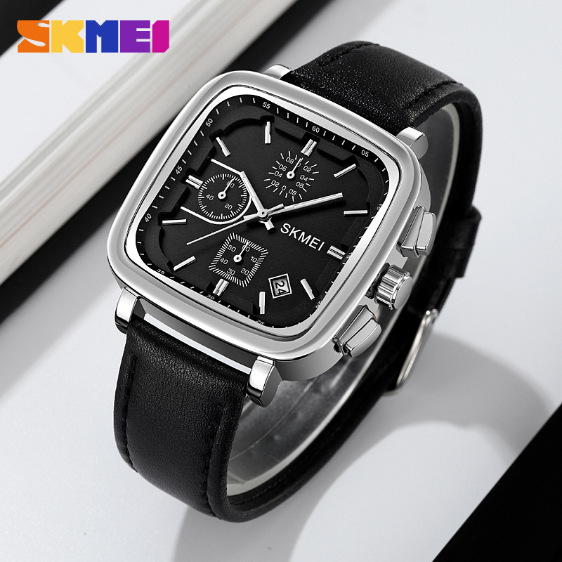 Relógio Masculino Quadrado de  - Leather Watch Strap avaliação e preço