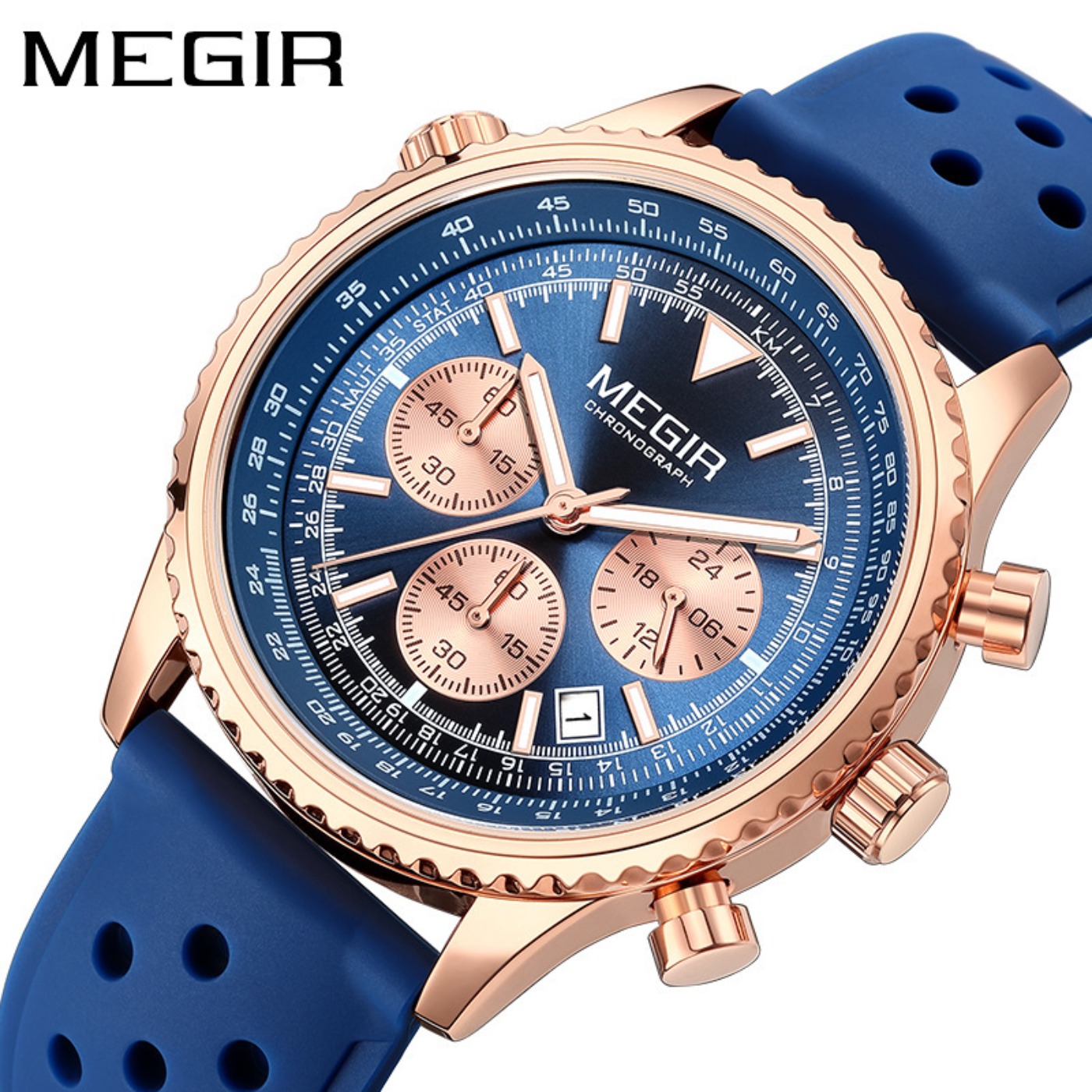 Relógio de quartzo preto prate - Chronograph Sport Watch avaliação e preço