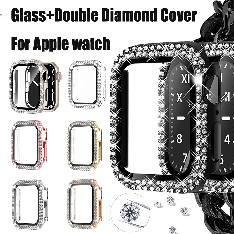 Vidro + capa de diamante para  - Iwatch Smartwatch Series 7 avaliação e preço