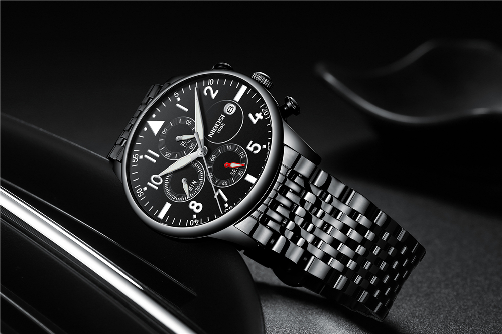Relógios Masculinos NIBOSI Fas - Chronograph Sport Watch avaliação e preço