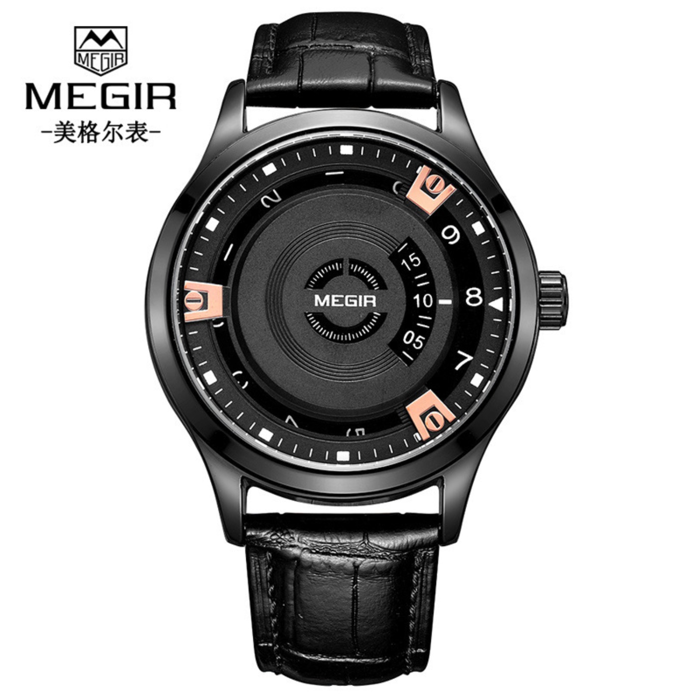 Relógio Masculino MEGIR de Lux - Leather Watch Strap avaliação e preço