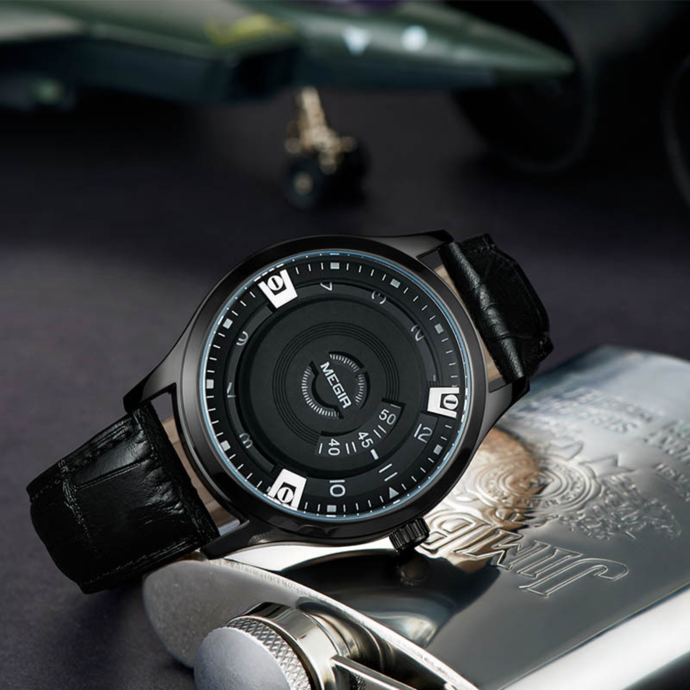 Relógio Masculino MEGIR de Lux - Leather Watch Strap avaliação e preço