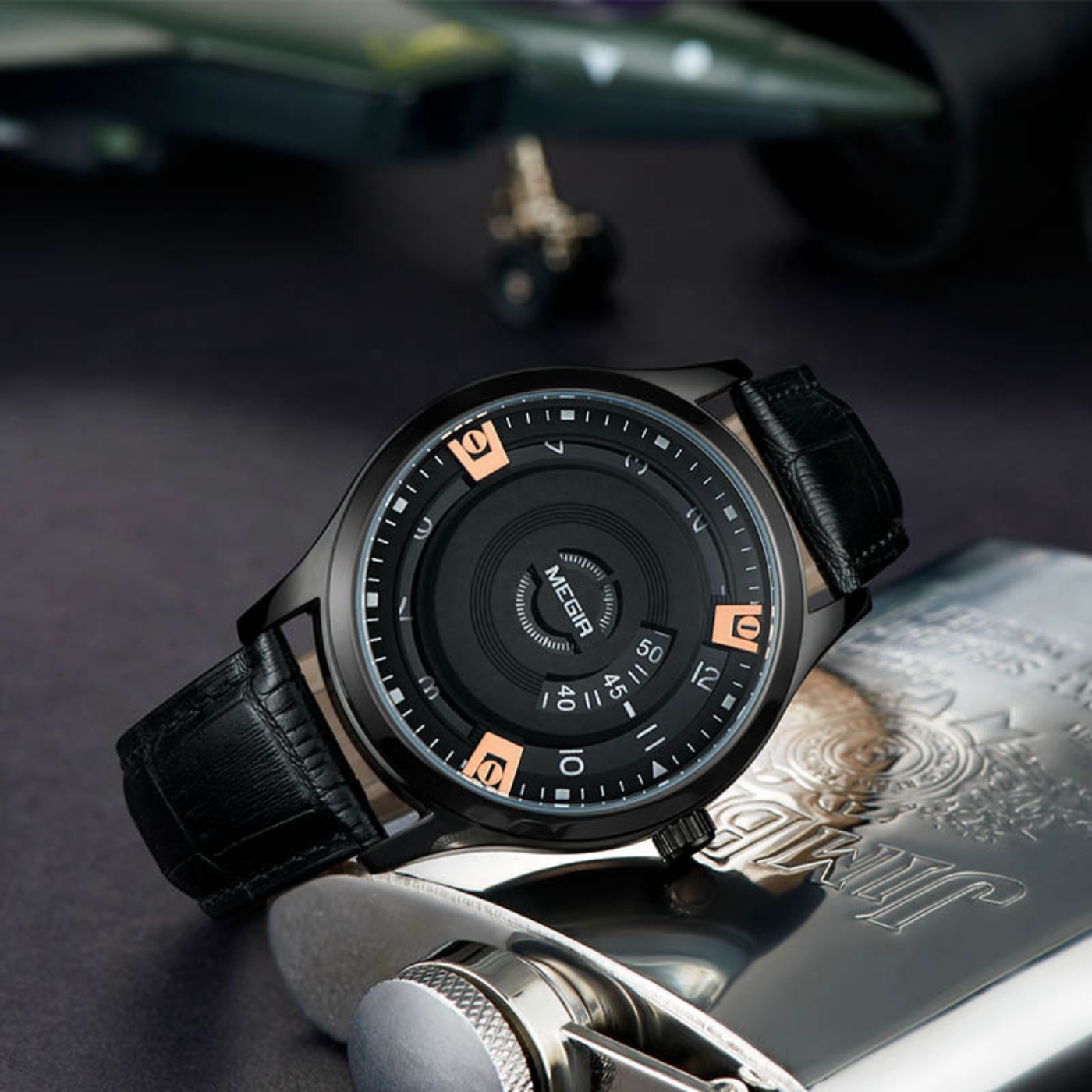 Relógio Masculino MEGIR de Lux - Leather Watch Strap avaliação e preço