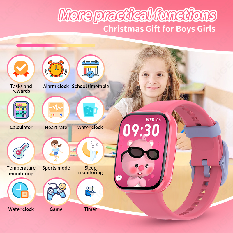 Novo relógio inteligente crian - Smartwatch Watches Birthday Gift For Girls avaliação e preço