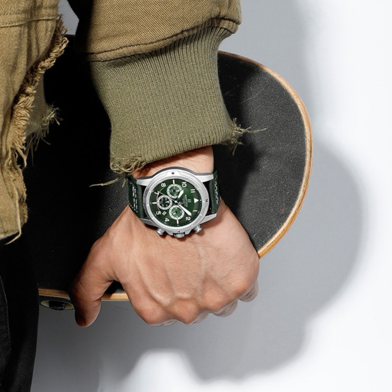 Relógio de Pulso Masculino NAV - Leather Watch Strap avaliação e preço