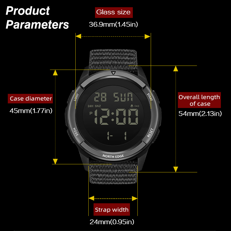 North edge 2025 terax relógio  - Smartwatch Digital Watches For Men avaliação e preço