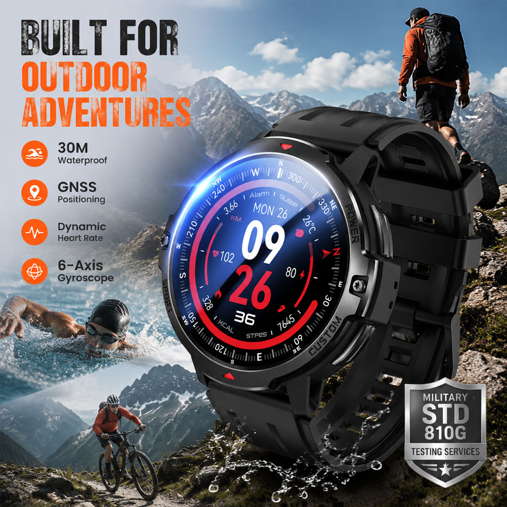 NOVO Smartwatch Militar com GP - Smartwatch Timex Watches For Women avaliação e preço