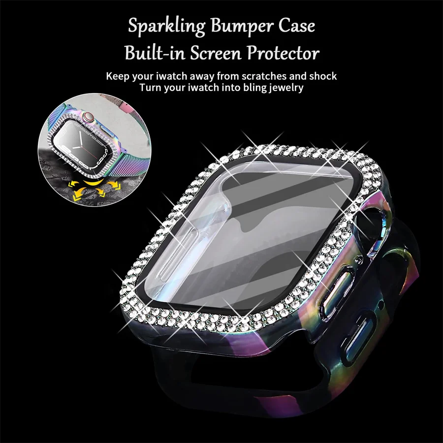 Capa de diamante para apple wa - Iwatch Smartwatch Series 7 avaliação e preço