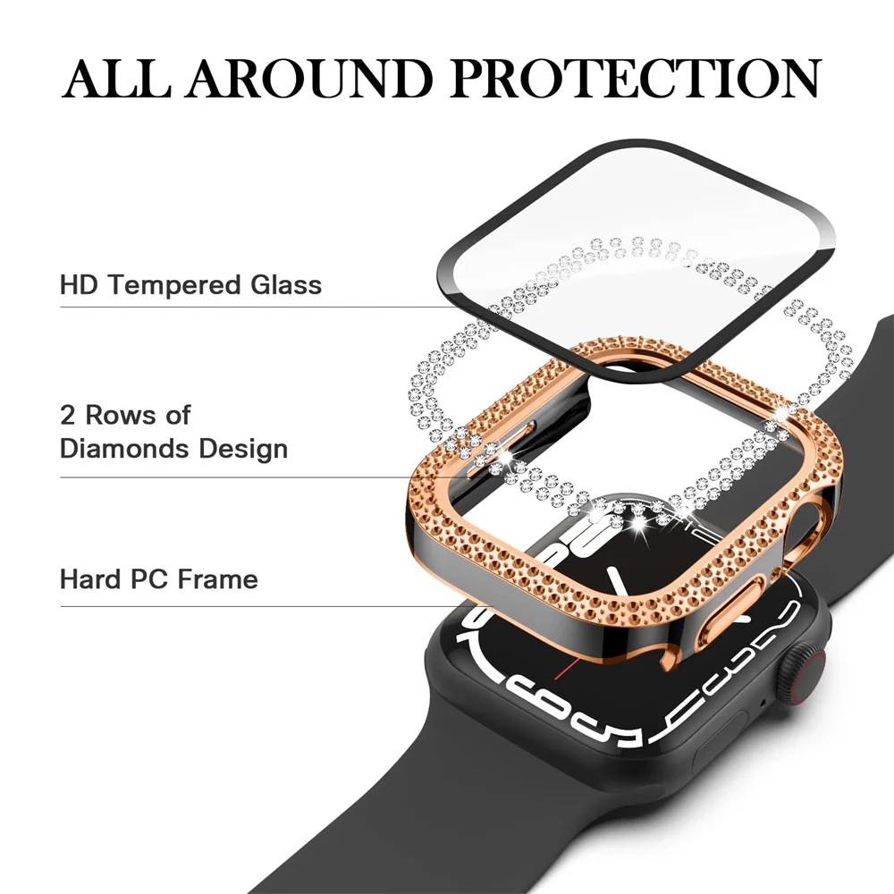 Capa de diamante para apple wa - Iwatch Smartwatch Series 7 avaliação e preço