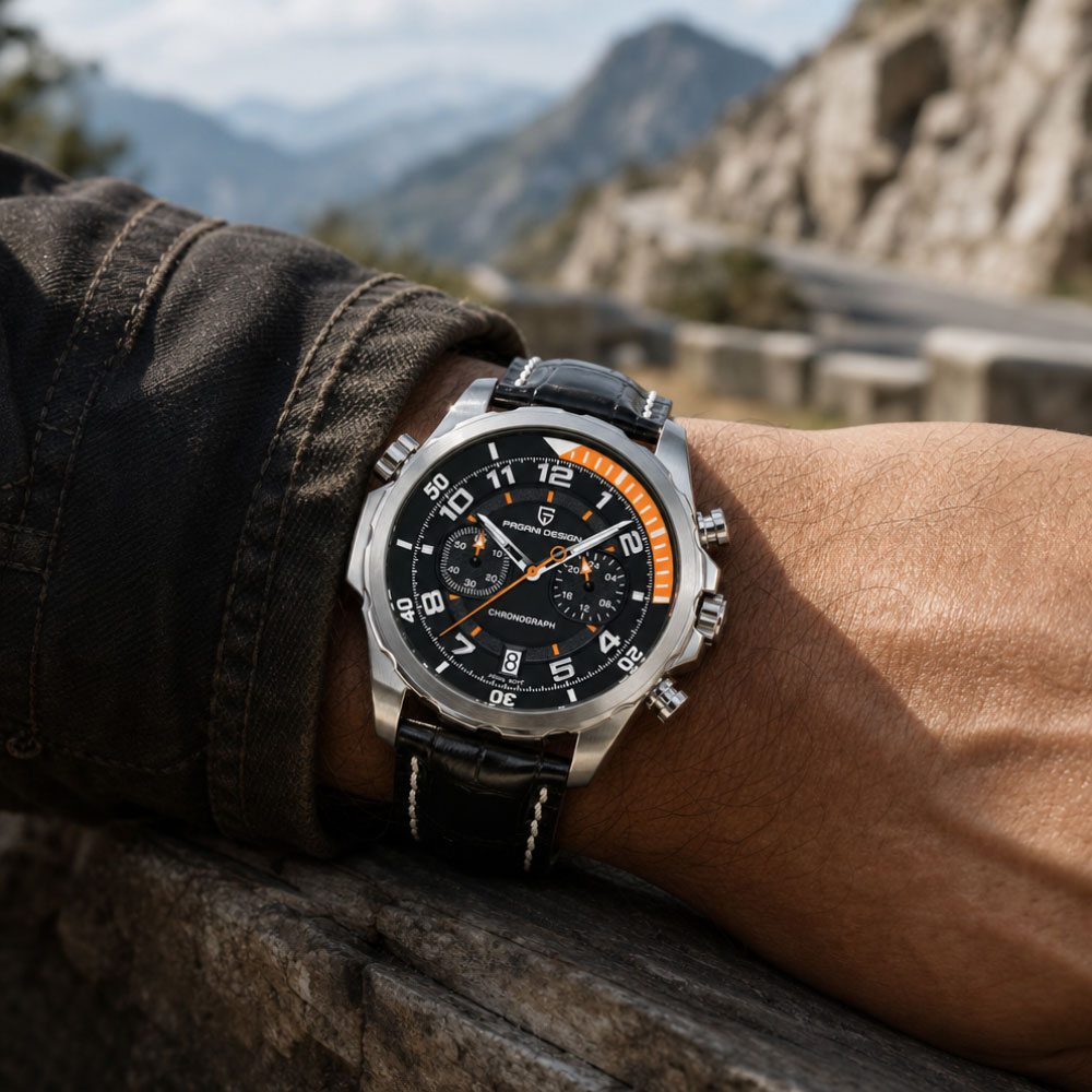 Relógio Clássico de Couro Masc - Chronograph Sport Watch avaliação e preço