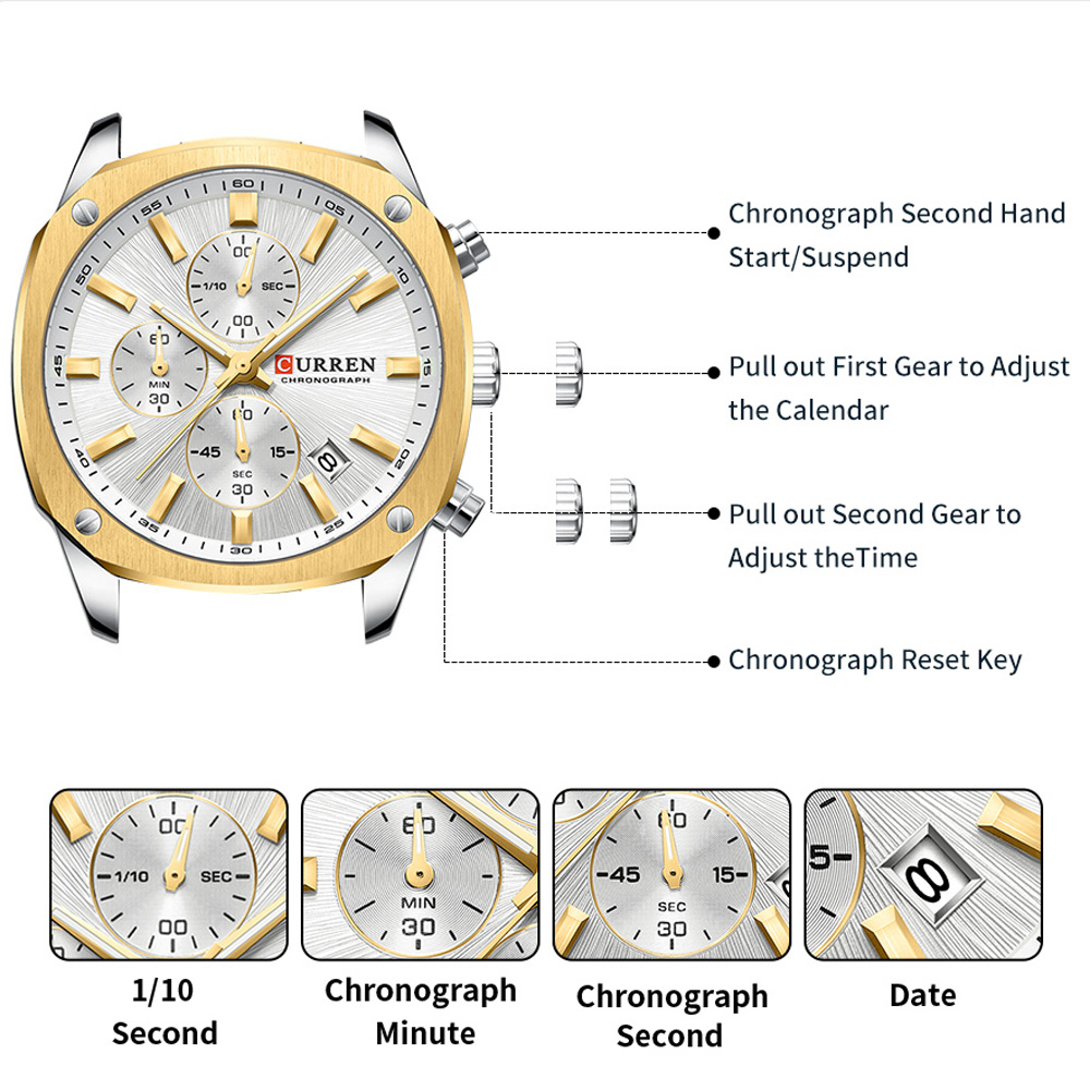 Relógio Esportivo Masculino Mo - Chronograph Sport Watch avaliação e preço