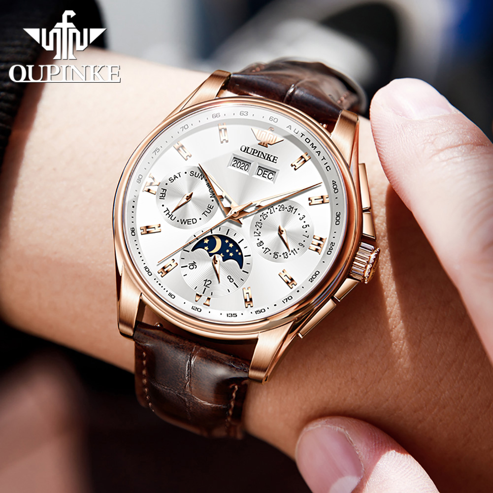 Oupinke relógios masculinos te - Leather Watch Strap avaliação e preço