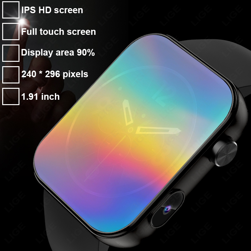 LIGE com câmera pode tirar fot - Smartwatch Latest Watches For Men avaliação e preço