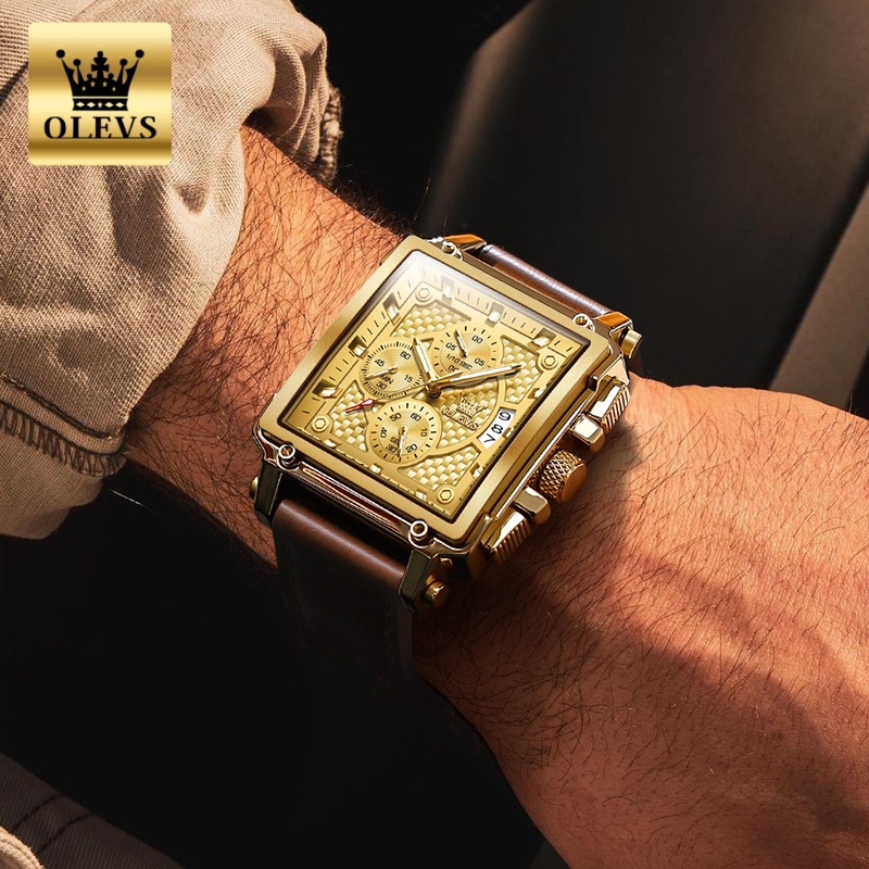 Relógios Masculinos da Marca O - Leather Watch Strap avaliação e preço