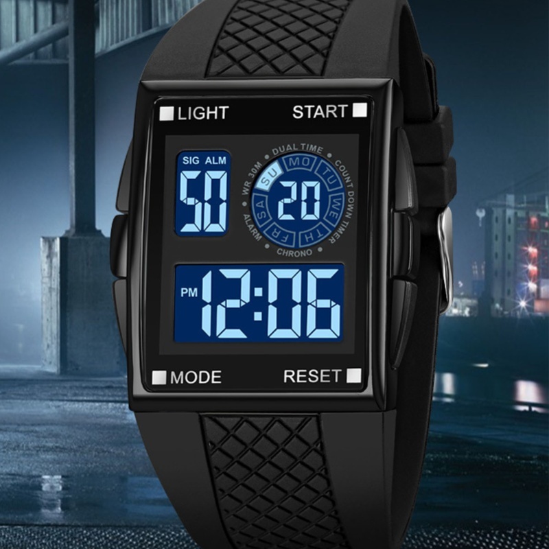 Relógio esportivo digital à pr - Leather Watch Strap avaliação e preço